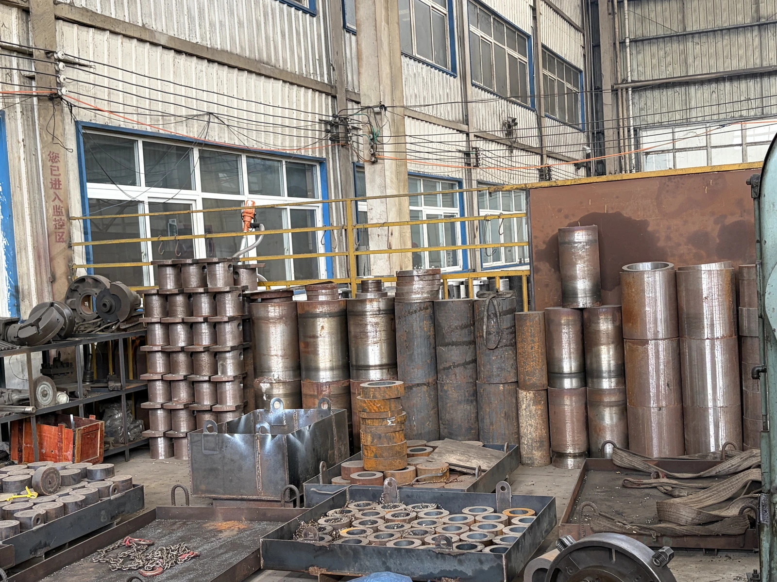 Metal parts prepared in a workshop